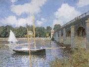Claude Monet The road bridge at Argenteuil painting